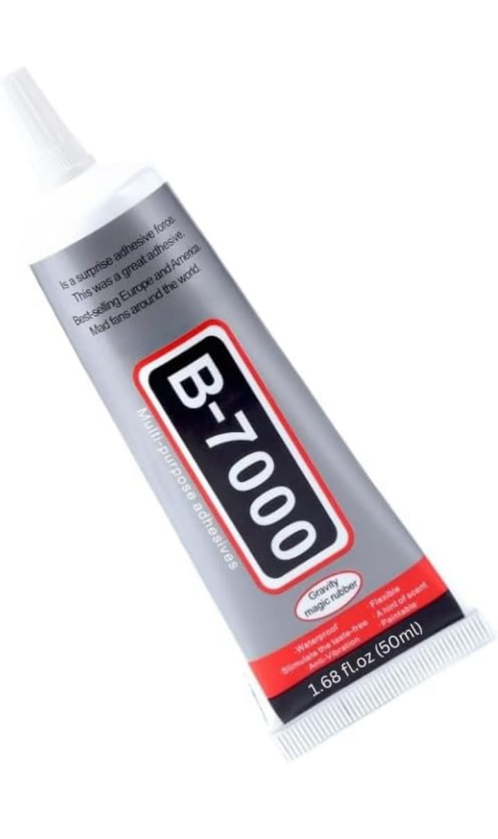 B-7000 (50ML / 1.68 fl. oz) Multi-Purpose Adhesive Glue – Ideal for Crystal Crafts, Jewelry, Beads, Clothing, Shoes, Fabrics, Screen Repair, Metal, Stone & Glass DIY Projects (50 ML)