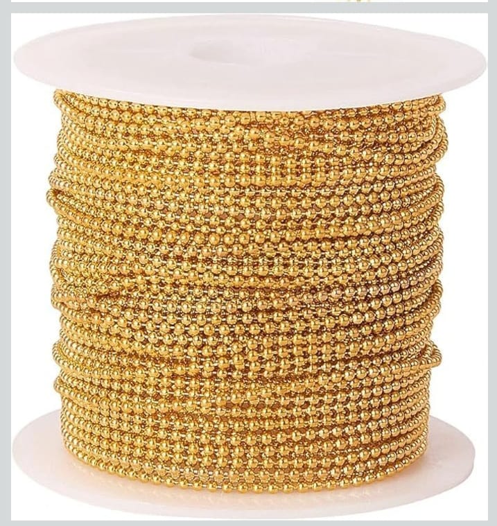 Gold ball chains making jewellery