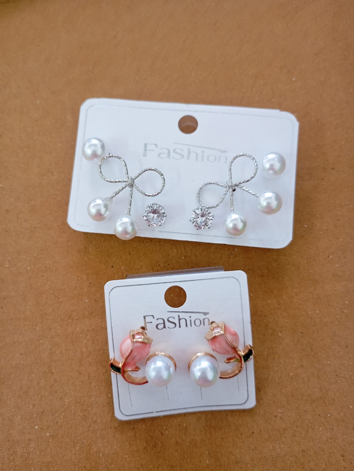 Pack Of 4 Fashion Latest pairs Earrings Combo Set Peral Stud Earrings for Women