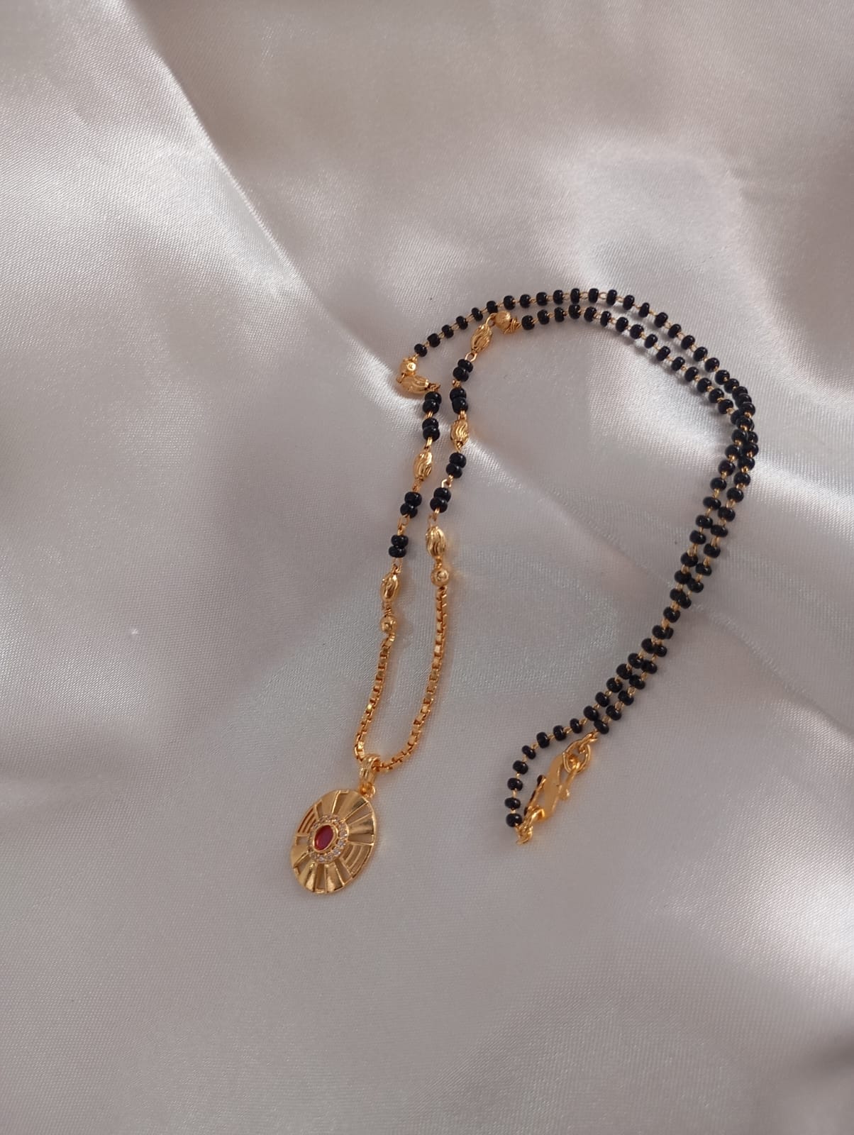 Women’s Traditional Black Bead Mangalsutra Necklace For Daily Outfit, Festive, Bridal, Anniversary & Special